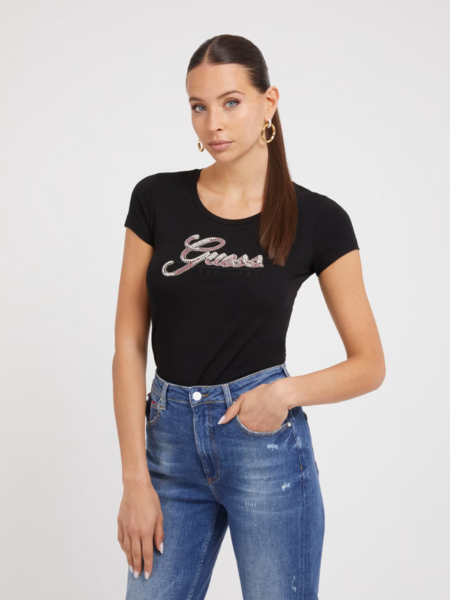 Guess Script Tee - Jet Black