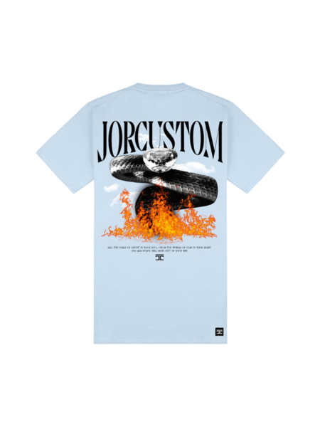 JorCustom JorCustom Snake Slim Fit T-Shirt - Light Blue