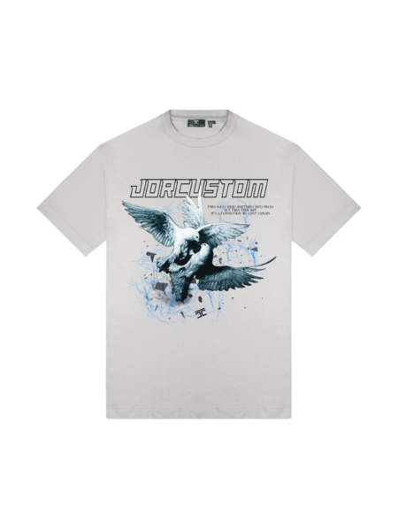 JorCustom Dove Loose Fit T-Shirt - Light Grey