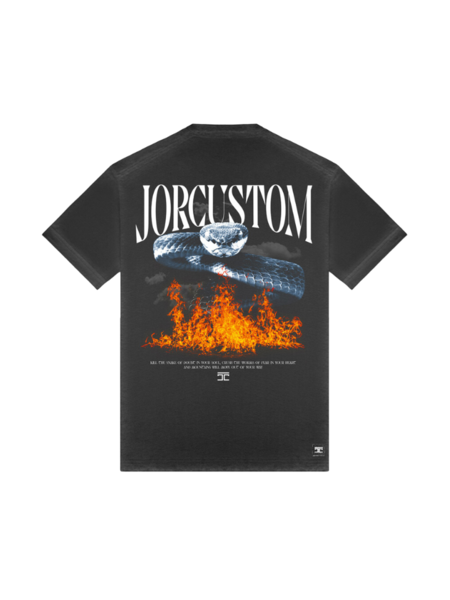 JorCustom JorCustom Snake Loose Fit T-Shirt - Stone Grey