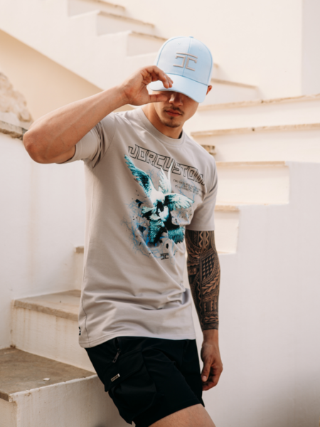 JorCustom JorCustom Doves Slim Fit T-Shirt - Light Blue