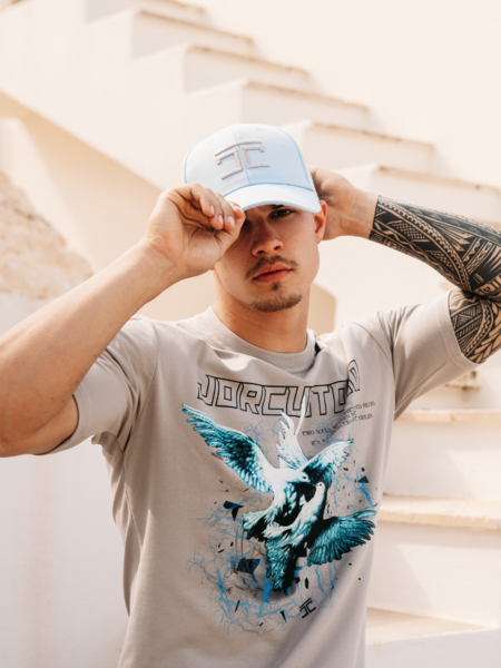 JorCustom JorCustom Doves Slim Fit T-Shirt - Light Blue