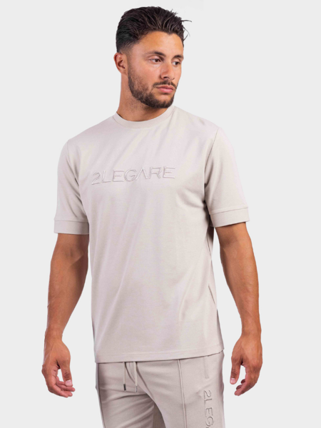 2LEGARE 2LEGARE Oversized Jaxon T-Shirt - Dove Grey