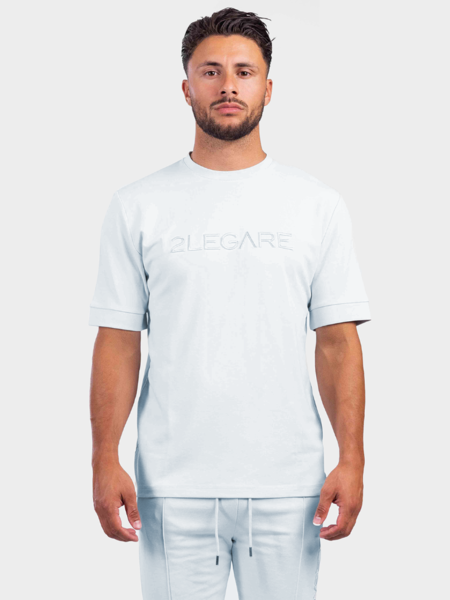 2LEGARE 2LEGARE Oversized Jaxon T-Shirt - Ice Blue