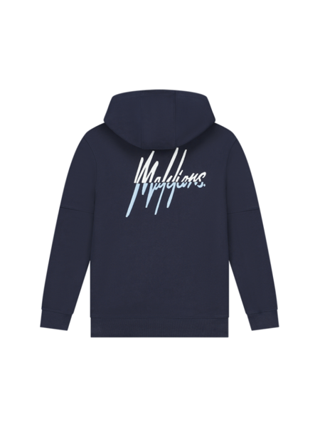 Malelions Malelions Kids Split Essentials Hoodie - Navy/Light Blue