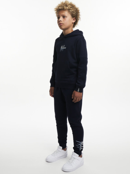 Malelions Malelions Kids Split Essentials Hoodie - Navy/Light Blue