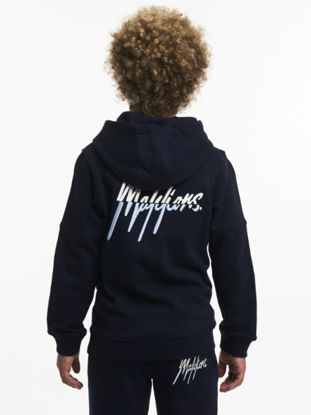 Malelions Malelions Kids Split Essentials Hoodie - Navy/Light Blue