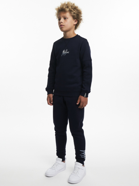 Malelions Malelions Kids Split Essentials Sweater - Navy/Light Blue