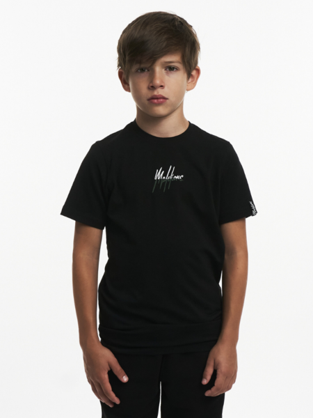 Malelions Kids Split Essentials T-Shirt - Black/Dark Green