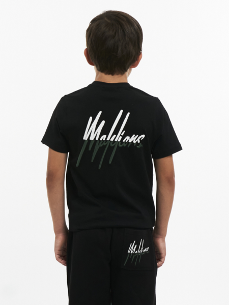Malelions Malelions Kids Split Essentials T-Shirt - Black/Dark Green
