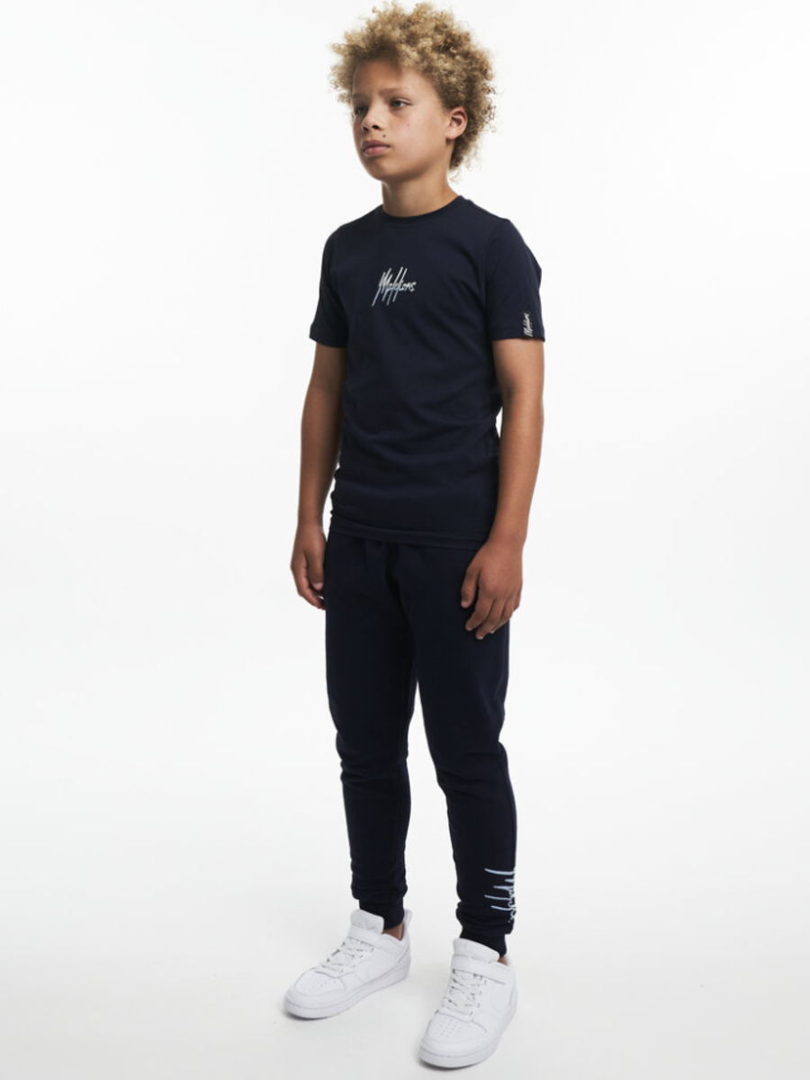 Malelions Malelions Kids Split Essentials T-Shirt Combi-set - Navy/Light Blue