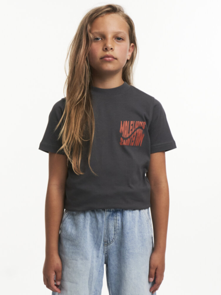 Malelions Kids Wave Graphic T-Shirt - Iron Grey