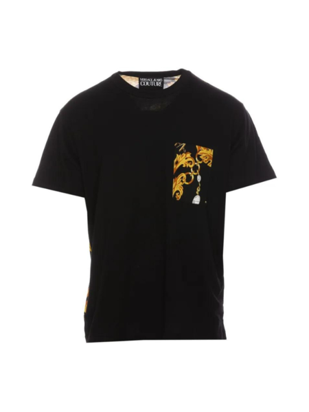 Versace Jeans Couture Versace Jeans Couture Men Contour Chain T-Shirt - Black/Gold