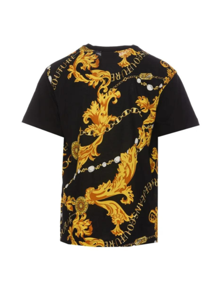 Versace Jeans Couture Versace Jeans Couture Men Contour Chain T-Shirt - Black/Gold