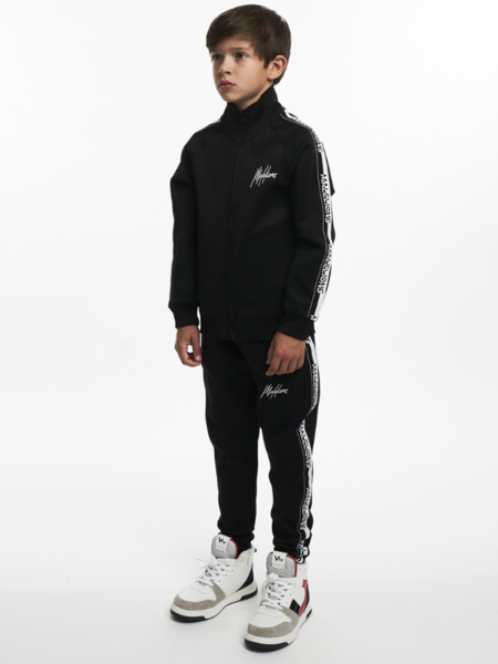 Malelions Kids Tape Tracksuit - Black