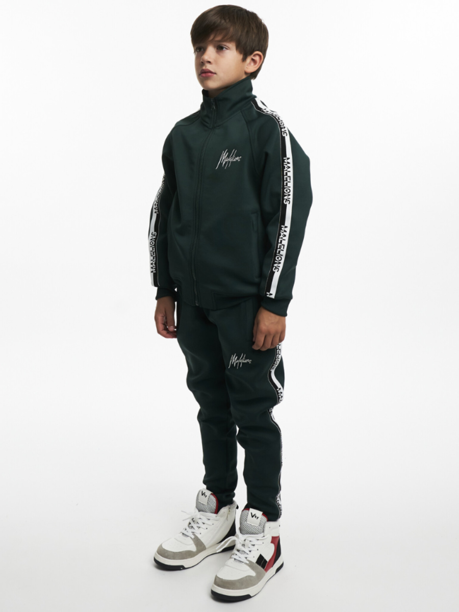 Malelions Malelions Kids Tape Tracksuit - Dark Green