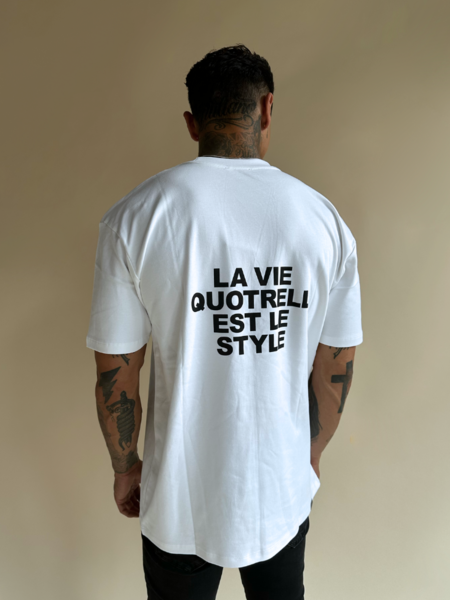 Quotrell Quotrell La Vie T-Shirt - White/Black