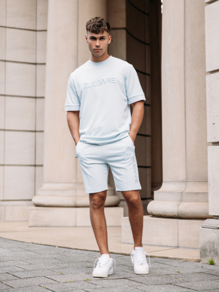 2LEGARE 2LEGARE Oversized Jaxon T-Shirt - Ice Blue