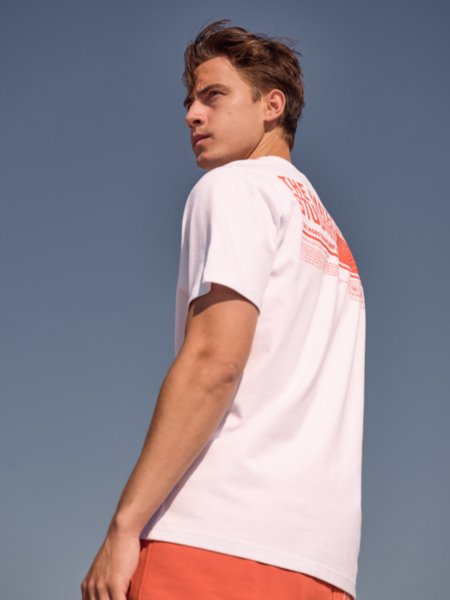 Malelions Malelions Studio T-Shirt - White/Orange