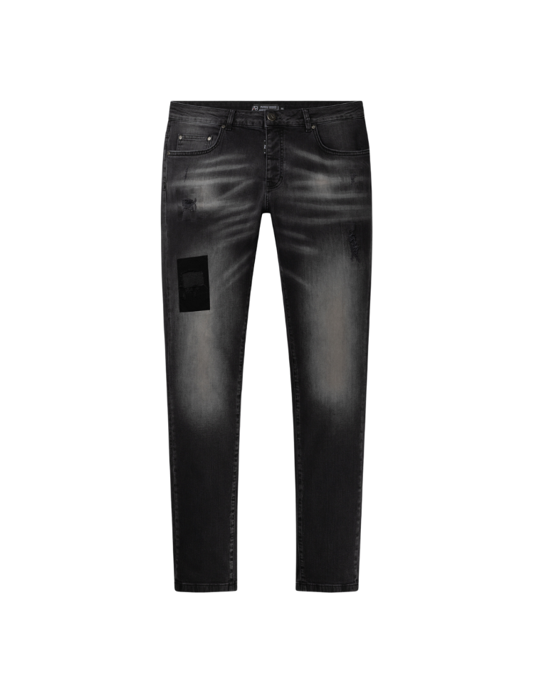 AB Lifestyle Slim Denim Jeans Dark Grey Damaged Eddy's Eindhoven