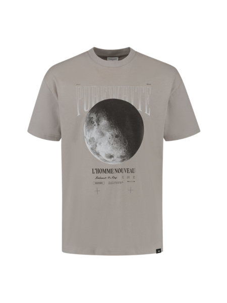 Purewhite l'Homme Nouveau Moon T-Shirt - Taupe