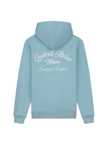 Quotrell Quotrell Women Atelier Milano Hoodie - Light Blue/White