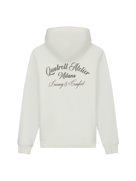 Quotrell Quotrell Women Atelier Milano Hoodie - Off White/Brown