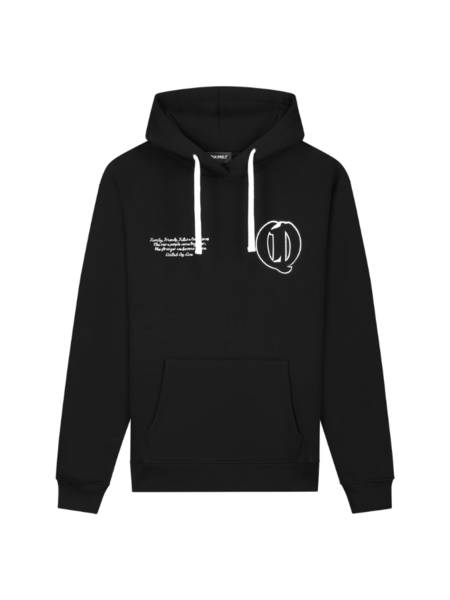 Quotrell University Patch Hoodie - Black/White