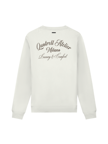 Quotrell Atelier Milano Crewneck - Off White/Brown