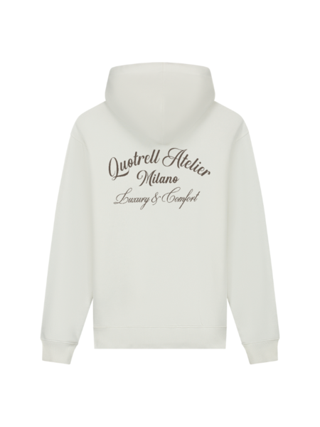 Quotrell Quotrell Atelier Milano Hoodie - Off White/Brown