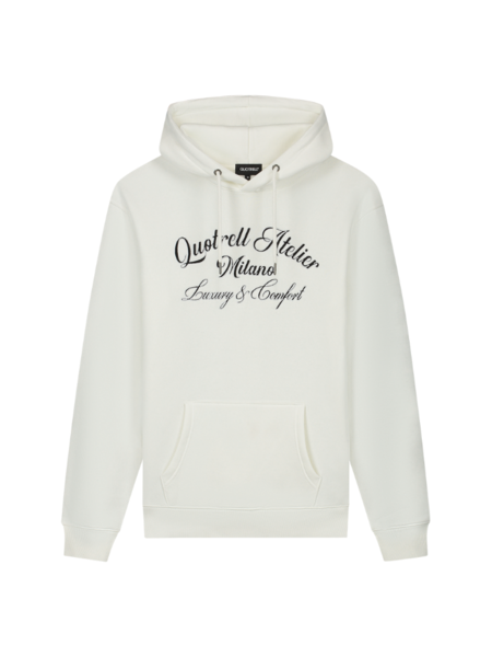 Quotrell Atelier Milano Chain Hoodie - Off White/White
