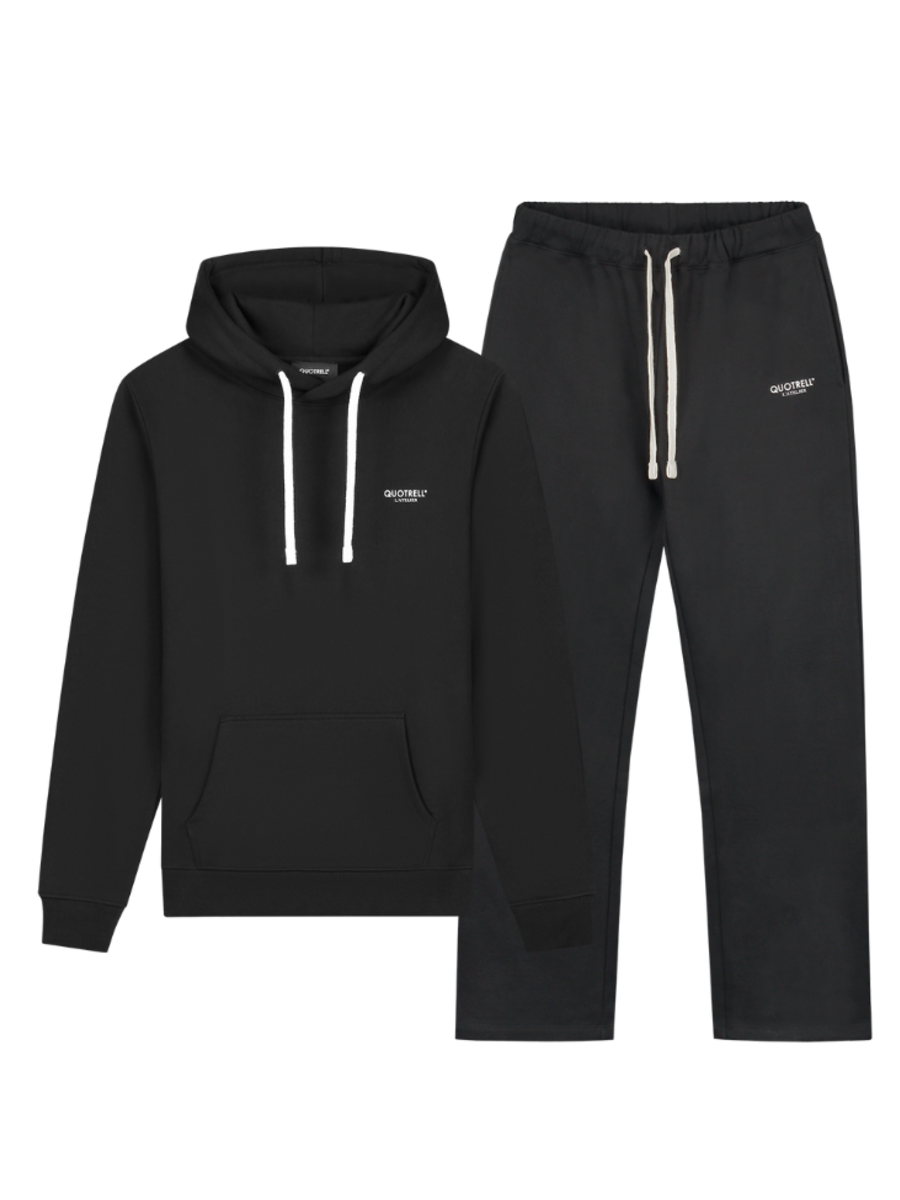 Quotrell Quotrell L'Atelier Hoodie Tracksuit - Black/White
