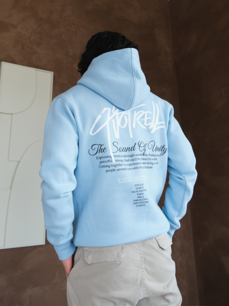 Quotrell Quotrell Monterey Unity Hoodie - Light Blue/White