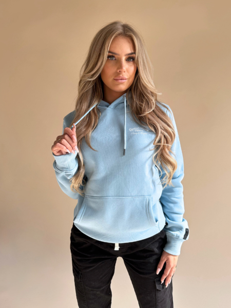 Quotrell Women Atelier Milano Hoodie - Light Blue/White