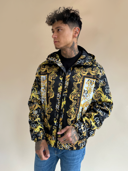 Versace Jeans Couture Men Chain Baroque Jacket - Black/Gold