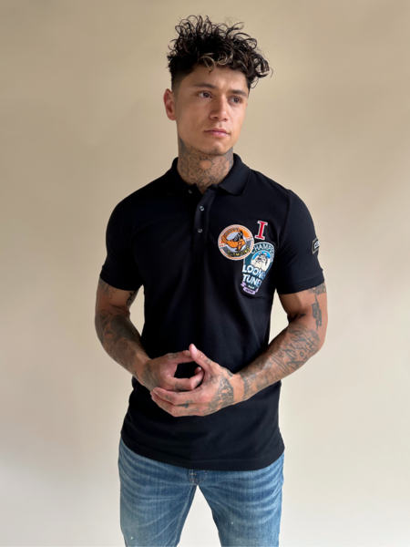 Iceberg Iceberg Looney Patch Polo - Black