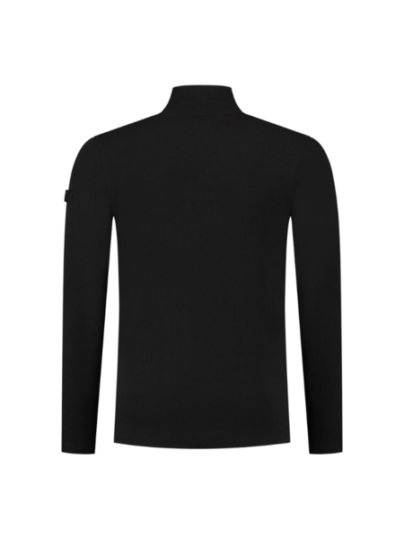 Purewhite Purewhite Ribbed Longsleeve Mockneck - Black