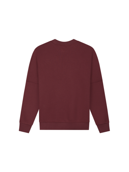 Malelions Malelions Duo Essentials Sweater - Burgundy/White
