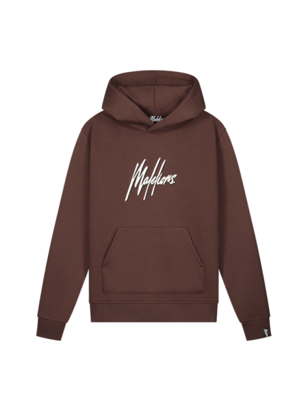 Malelions Duo Essentials Hoodie - Brown/Off White