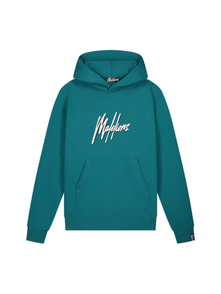 Malelions Duo Essentials Hoodie - Teal/White