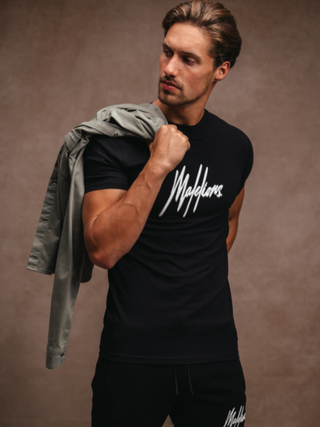 Malelions Malelions Duo Essentials T-shirt - Black/White