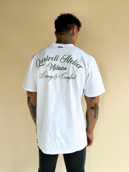 Quotrell Atelier Milano T-Shirt - White/Army