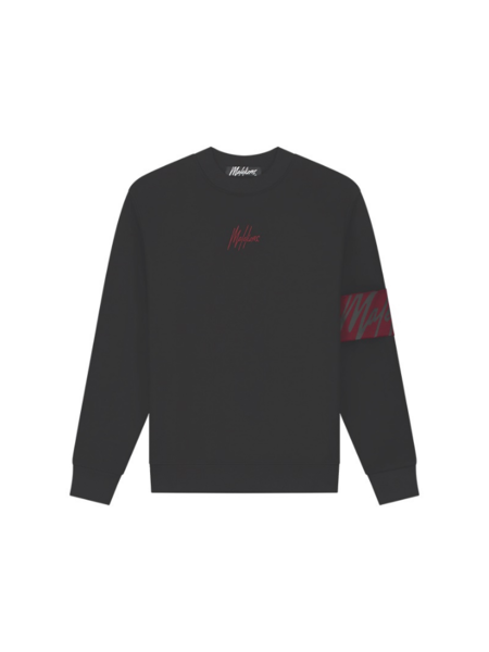 Malelions Captain Sweater - Black/Burgundy