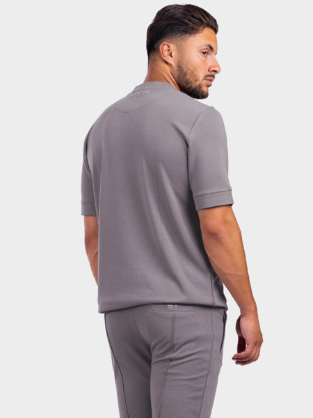 2LEGARE 2LEGARE Oversized Morris T-Shirt - Steel Grey