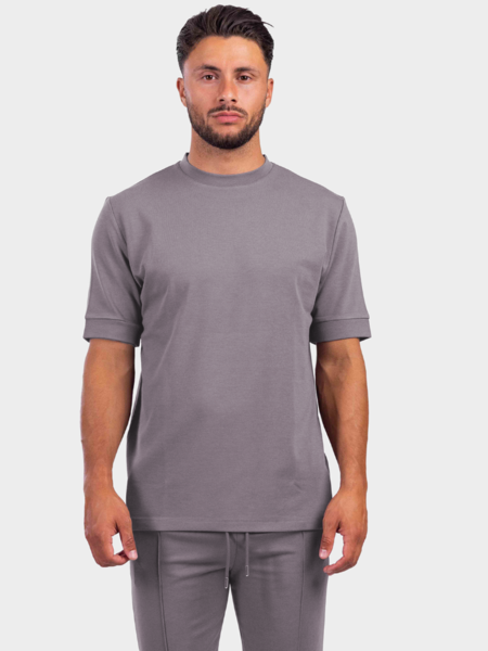 2LEGARE 2LEGARE Oversized Morris T-Shirt - Steel Grey