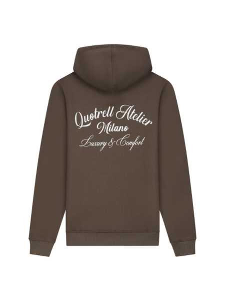 Quotrell Women Atelier Milano Hoodie - Brown/White