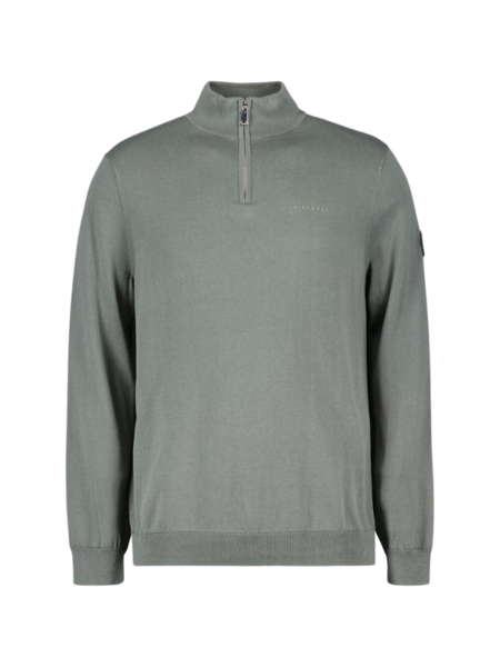 Airforce Knitwear Quarter Zip Trui - Castor Grey