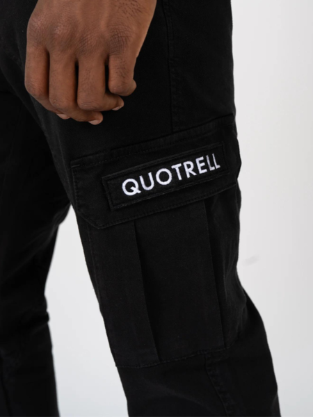 Quotrell Quotrell Brockton Cargo Pants - Black/White