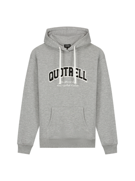 Quotrell Quotrell University Hoodie - Grey Melee/White