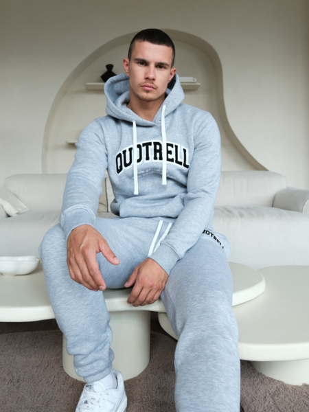 Quotrell Quotrell University Hoodie - Grey Melee/White